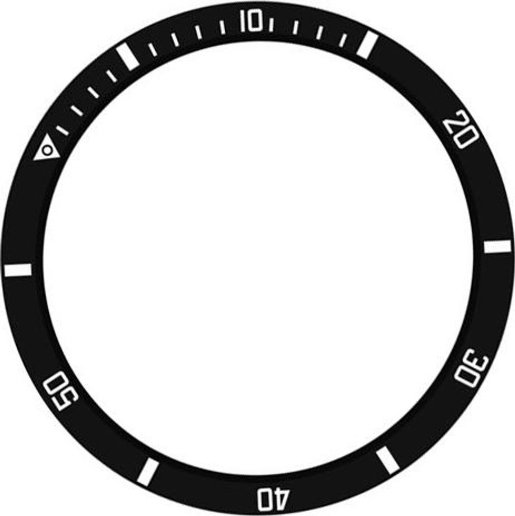 INF Schwarz-Weiß 45mm Edelstahl Lünette für Samsung Watch5 Pro