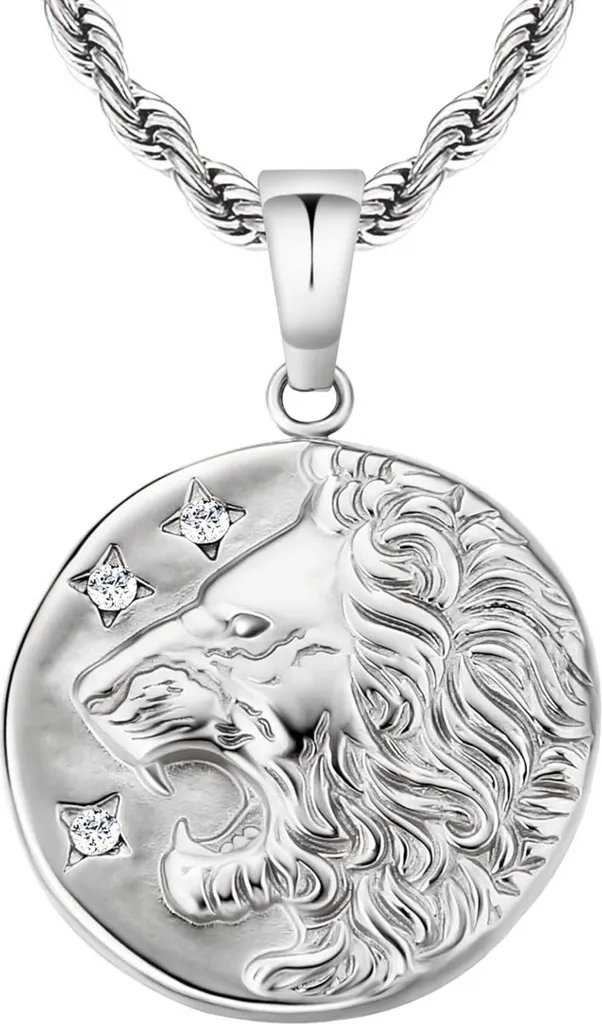 Chaîne lion pour homme 2,5mm longueur 56cm, idée cadeau anniversaire