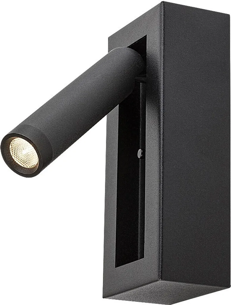 Lampe de Lecture LED Gello Rabalux Noire pour Table de Nuit et Bureau