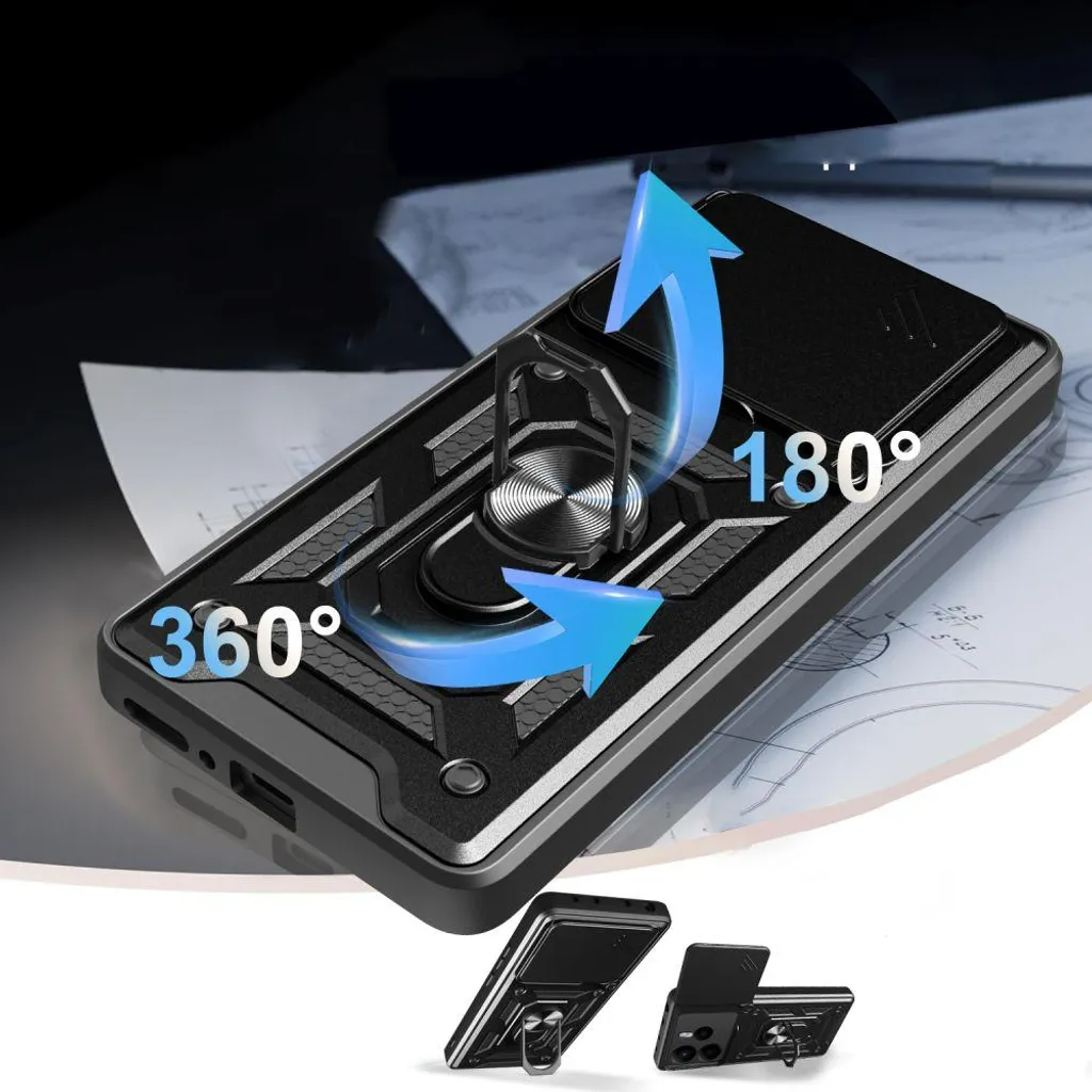 Tech-Protect Camshield Pro Xiaomi Redmi Note 14 5G Nero Opaco - Cover Blindata - 5