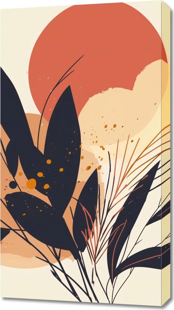 Bild 50x90cm Sonnenuntergang in Farbe