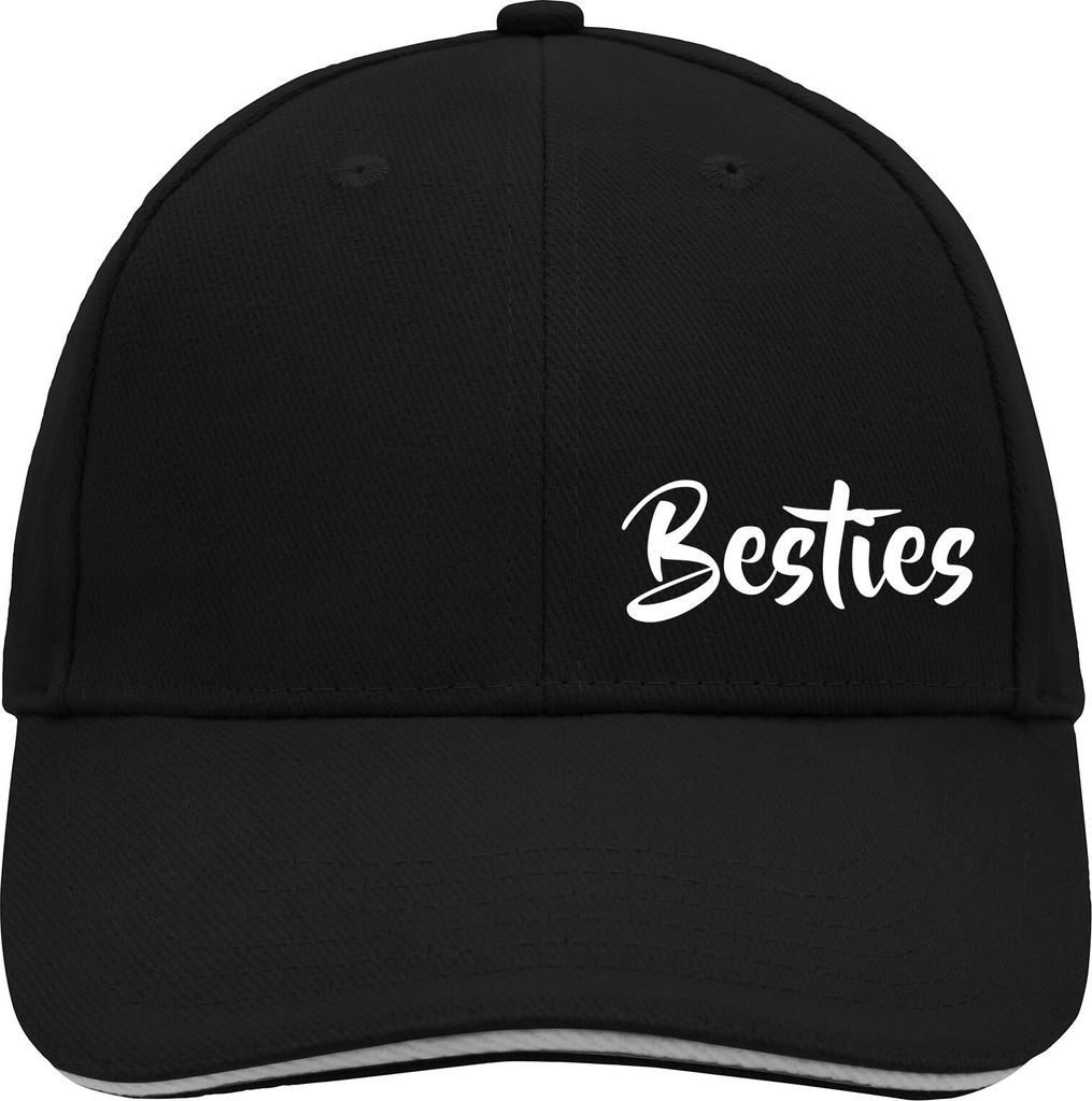 Huuraa Cappy Mütze Bestie Besty Black/Light Grey Baumwolle 6-Panel Kappe Geschenkidee
