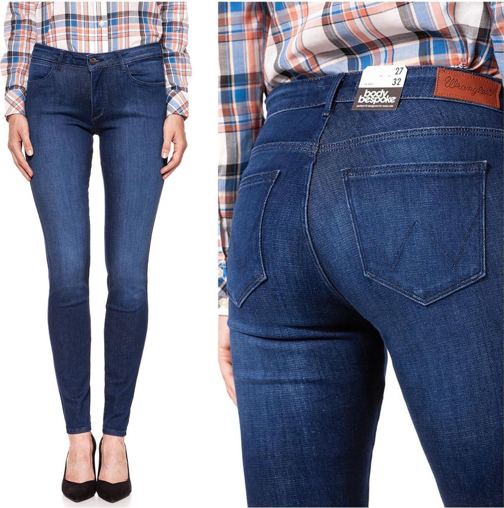 WRANGLER, Damen Jeanshose, Skinny fit, SKINNY, W25 L32, Blau, Jeans, baggyjeans, buggy