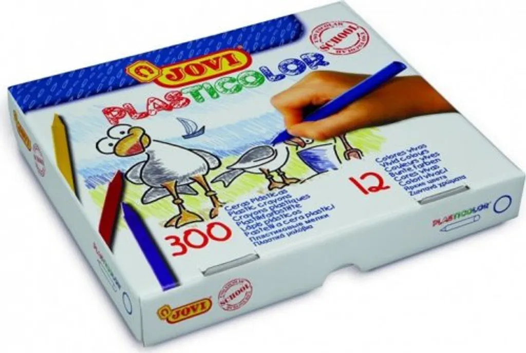 Crayons de cire Jovi ronds boîte de 300 pour dessin et coloriage école
