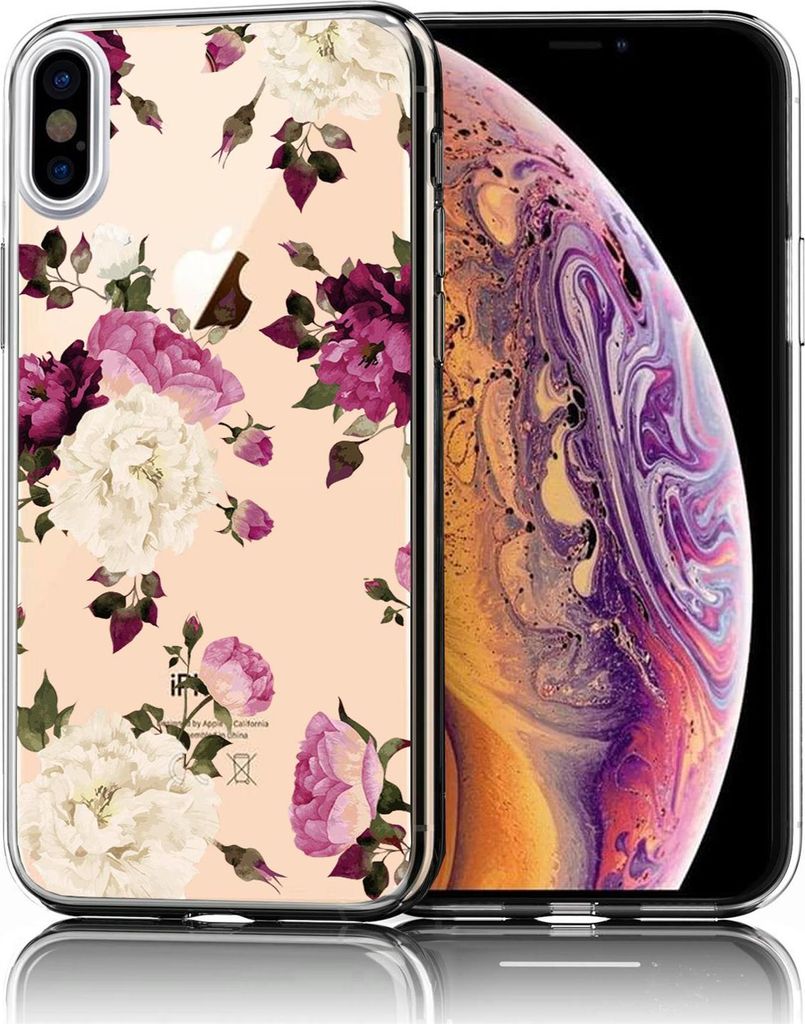Motiv TPU Cover für Apple iPhone X / XS Hülle Silikon Case mit Muster Handy Schutzhülle