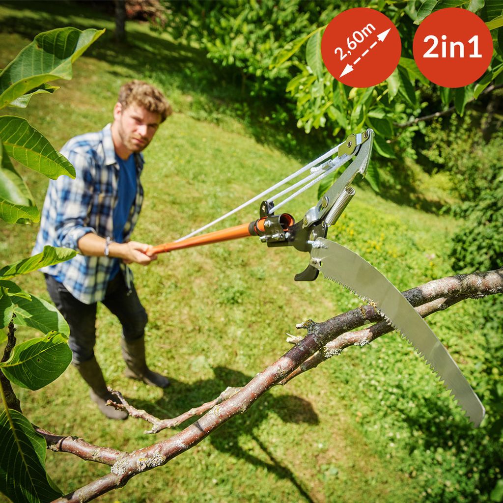 Teleskopická pílka s nožnicami MOREL, 2,6m, oranžová Obrázok produktu 4