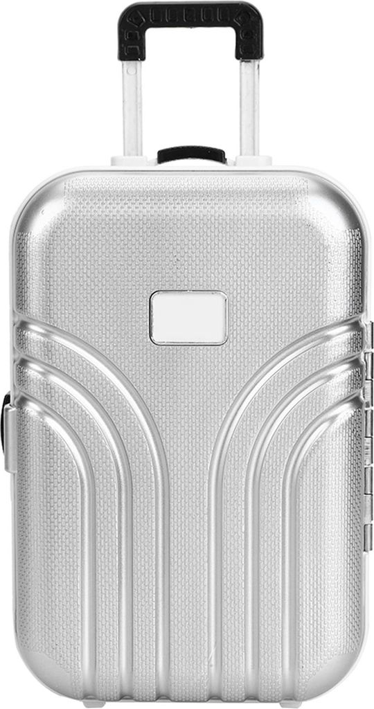 Baby Koffer Spielzeug süßes Plastik Rolling Mini Gepäckbox (Silber)