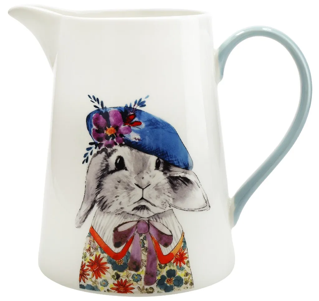 Pichet Tipperleyhill en porcelaine fine avec illustrations colorées