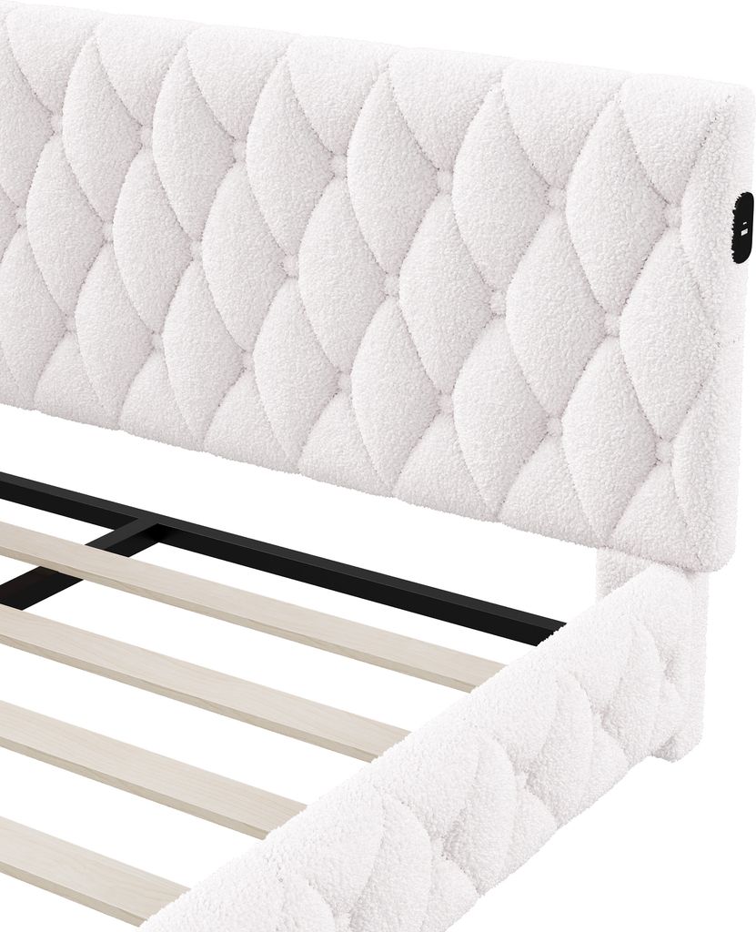 CDGlobal Polsterbett 140x200cm mit USB/type-c, Schlafsofa Produktbild 