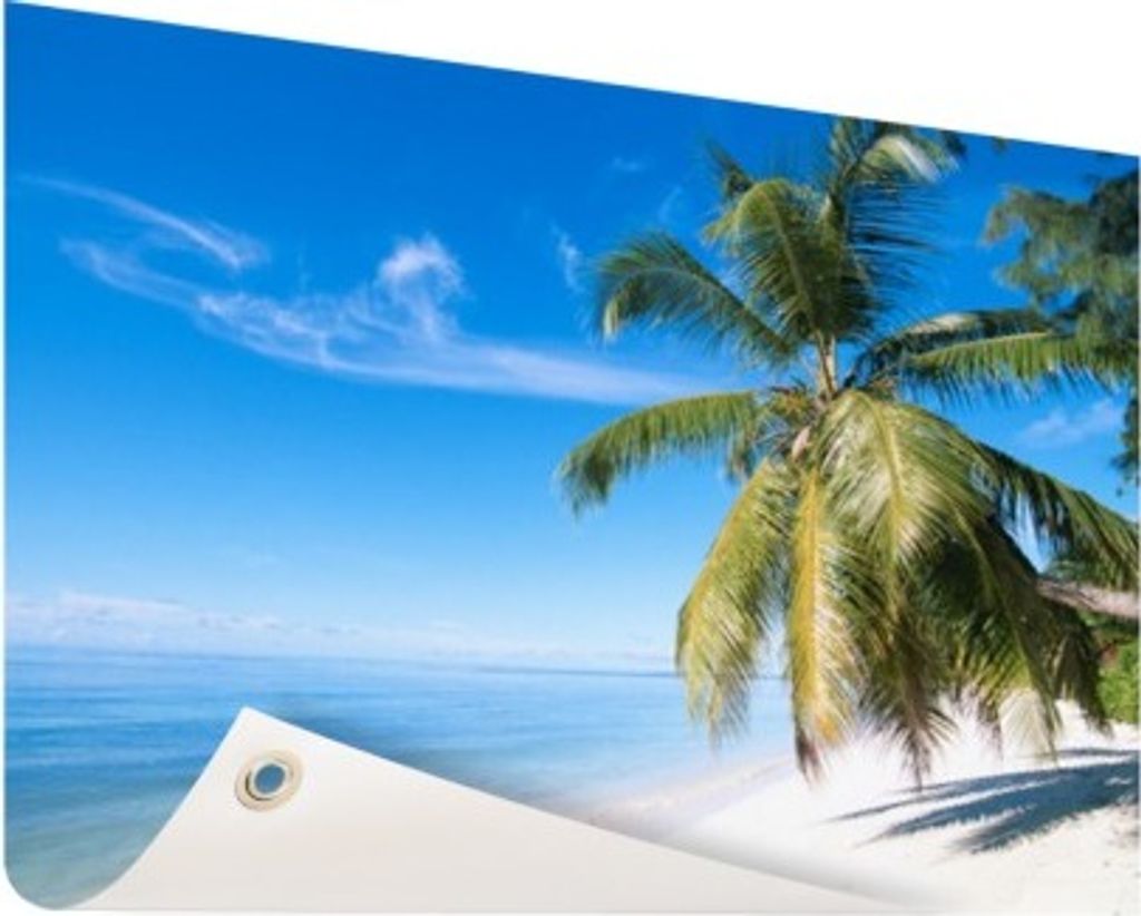 Gartenposter - 120x80 cm - Palmenbild Strand - Modernes Wandbilder - Meer und Strand