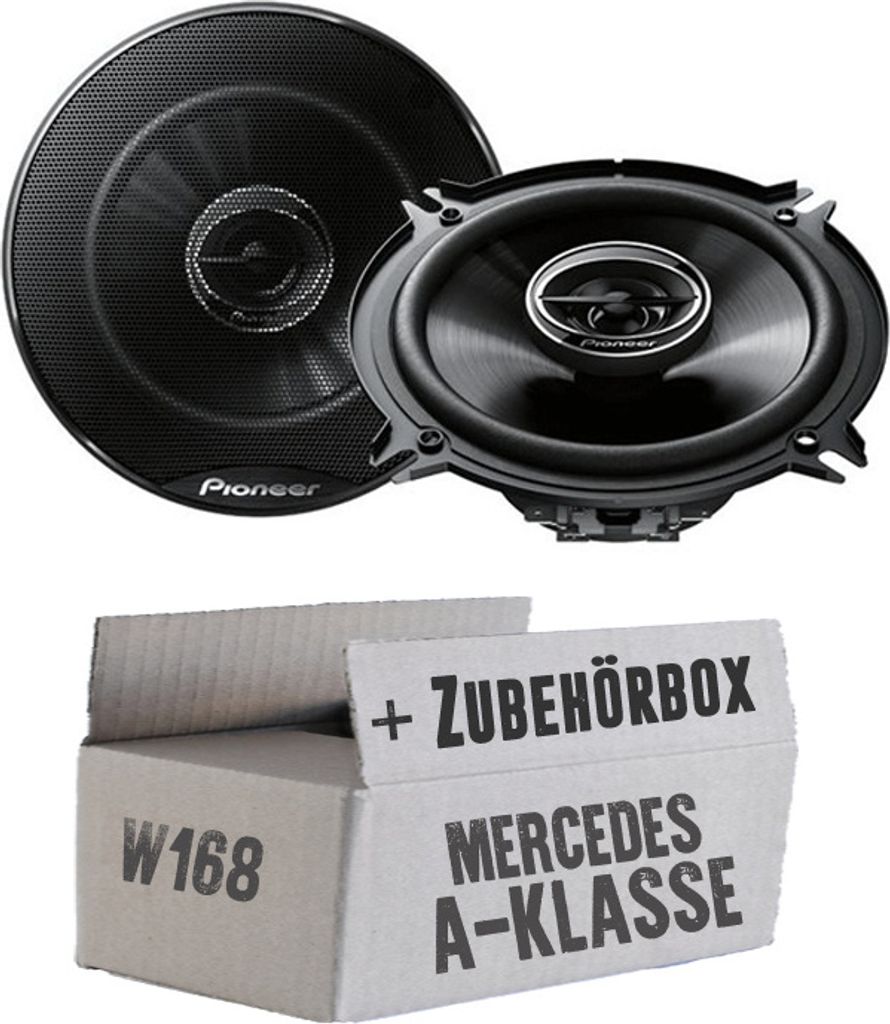 Pioneer TS-G1320F - 13cm 2-Wege Koax Lautsprecher - Einbauset passend für Mercedes A-Klasse JUST SOUND best choice for caraudio