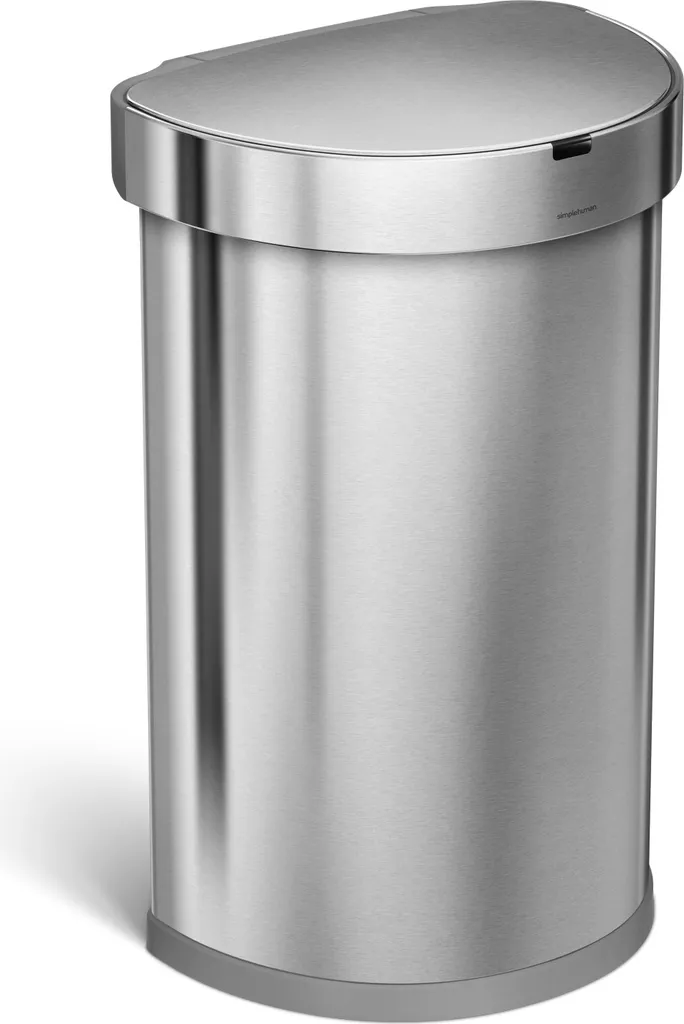 Poubelle de Cuisine Automatique Simplehuman Design Semi-Rond Inox 45L