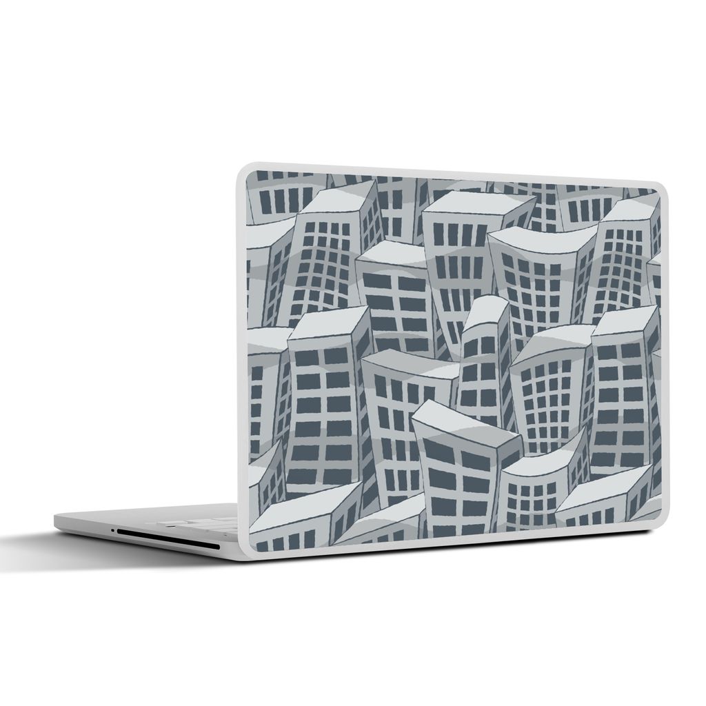 MuchoWow Laptop Aufkleber Sticker Cover Muster - Los Angeles - Skyline 30x21 cm - Sticker für Laptop - Selbstklebend