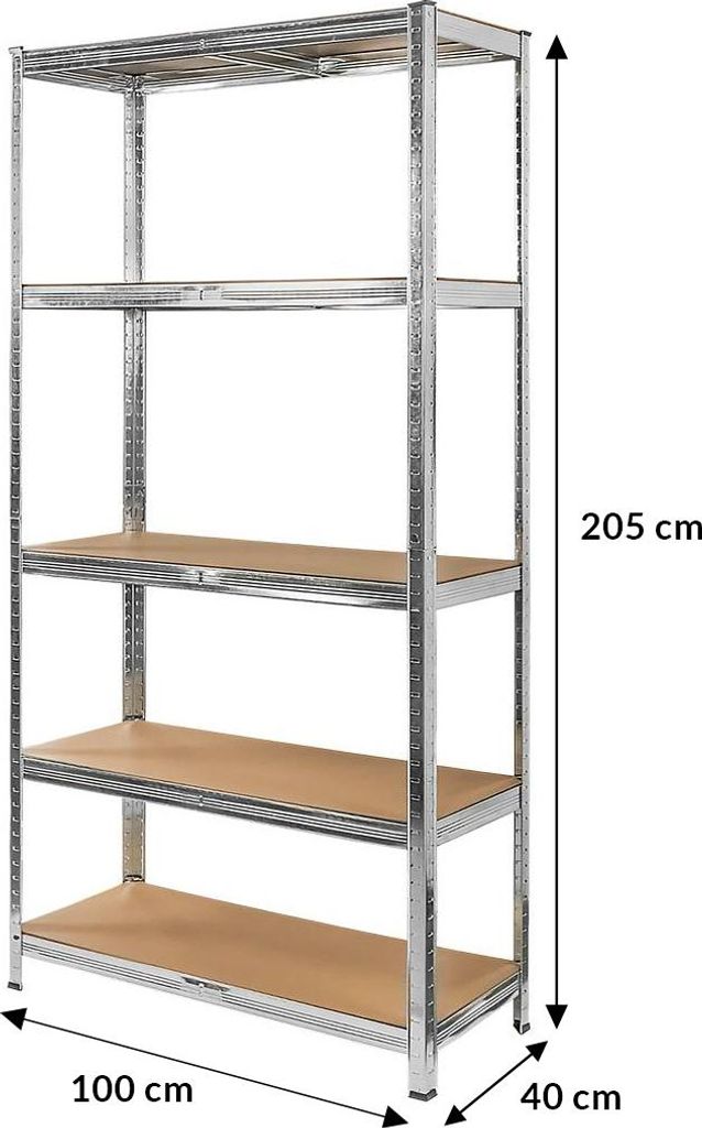 Regał metalowy magazynowy pojedynczy Mega-M Basic Zdjęcie produktu 