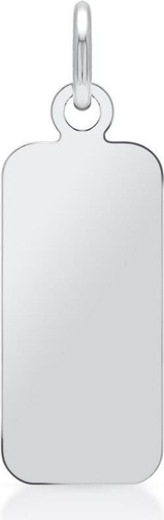 Schmaler DogTag Anhänger aus 925er Silber mit polierter Oberfläche