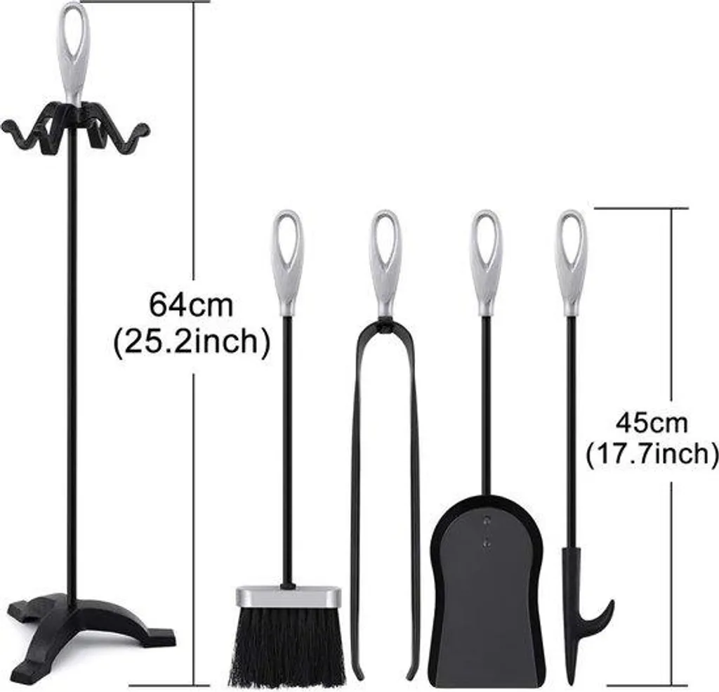 Nettoyage cheminée facile avec ce set en inox robuste et support stable