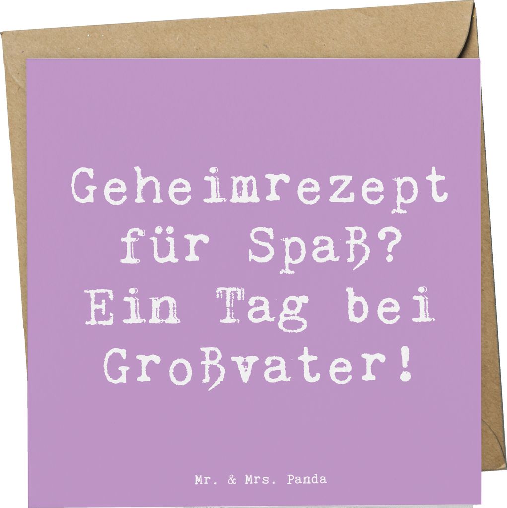 Mr. & Mrs. Panda Klappkarte Spruch Tag bei Großvater - Produktbild 