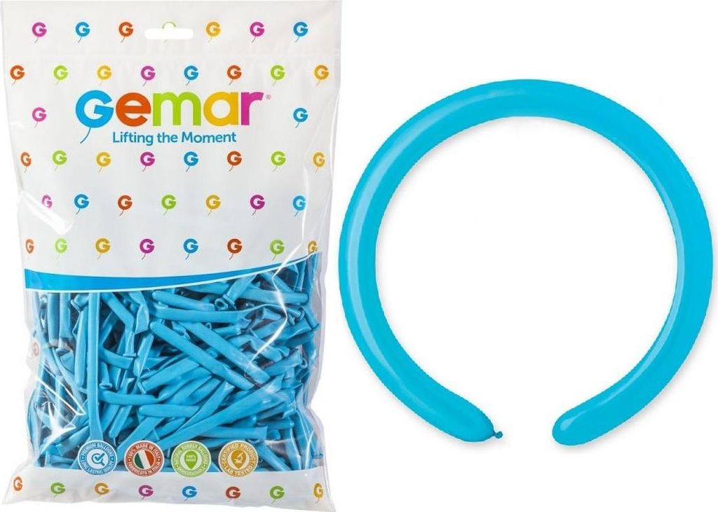 D4 Ballons - Italienische Tubes blau 09/100 Stk. Produktbild 