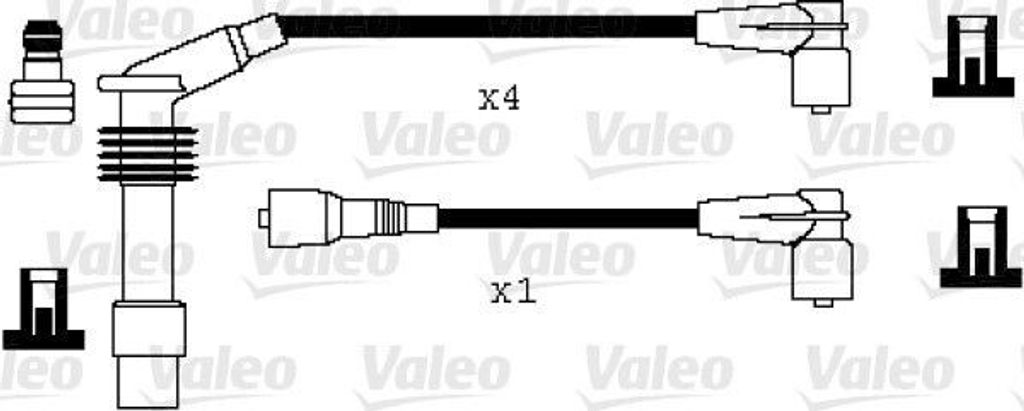 VALEO 346010 Zündkabelsatz Zündleitungssatz für OPEL Astra F CC (T92) Astra F Caravan (T92) Astra F Limousine (T92) Astra F Classic CC (T92)