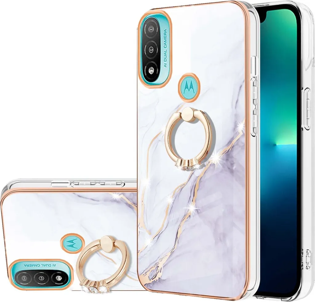 Cover Motorola Moto E40/E30/E20 Marmo e Oro | Protezione Antiurto TPU