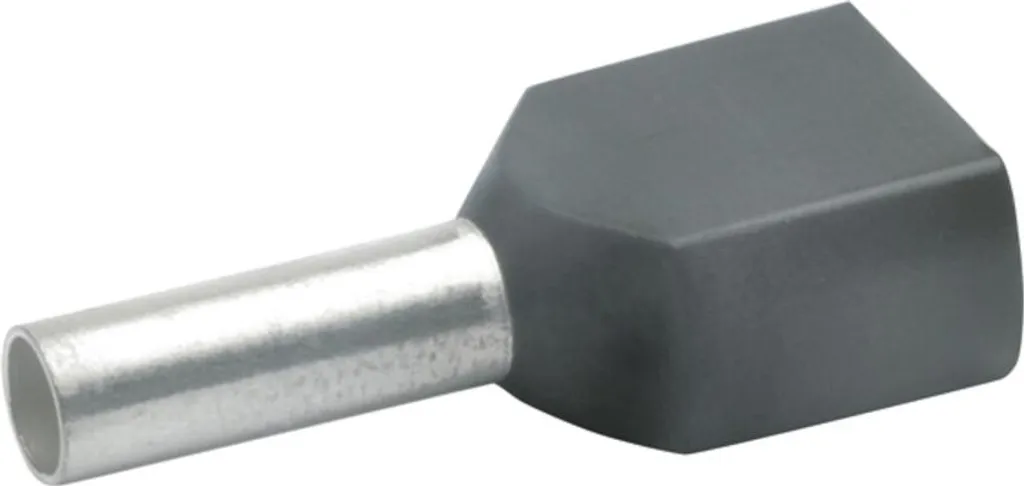 Terminali Doppi per Cavi 1.5mmq Neri Isolati - Kit 100 Pezzi 872/8