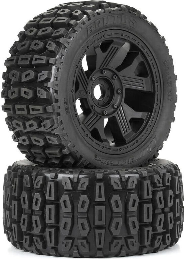 Duratrax 1:6 Brutus F/R 5.7 Monster Truck Reifen MTD 24mm Black Ripper (2)