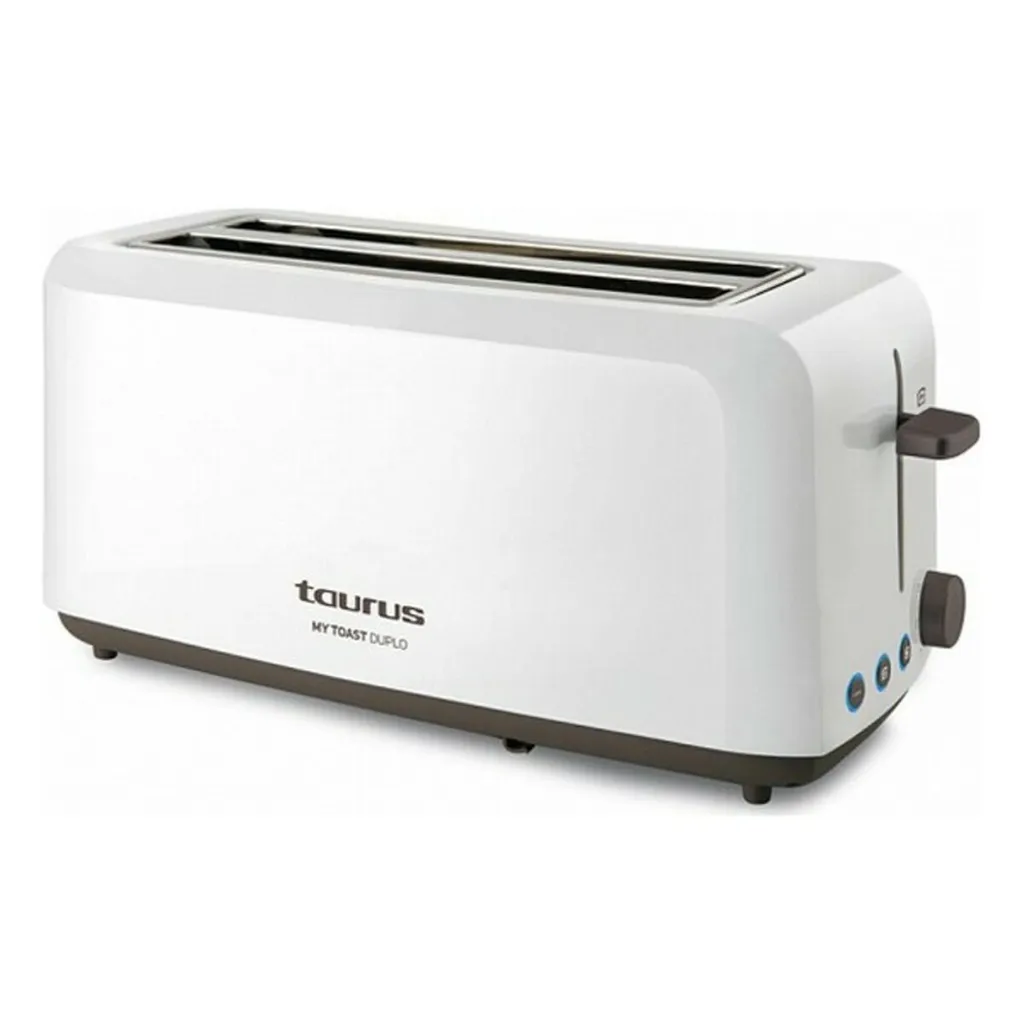 Grille-Pain Familial Taurus Mytoast Duplo 2 Fentes Longues et Blanc