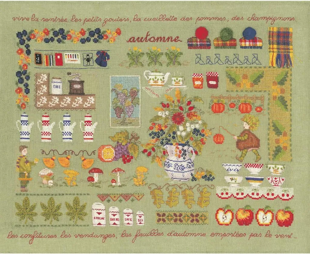 Le Bonheur des Dames Kit Punto Croce Autunno 40x30cm | Ricamo d'Elite