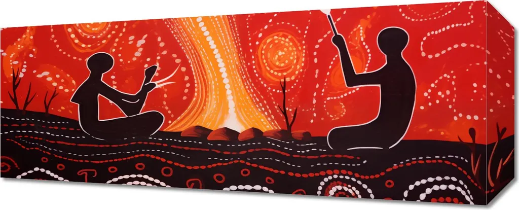 Quadro Moderno Danza del Fuoco 50x20cm | Arredo Parete Design