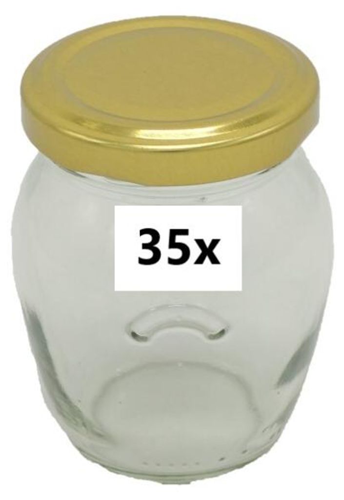 Varné sklo 145 ml AMFORA číre 35 ks VČETNE ZLATÝCH LIPOV, Obrázok produktu 