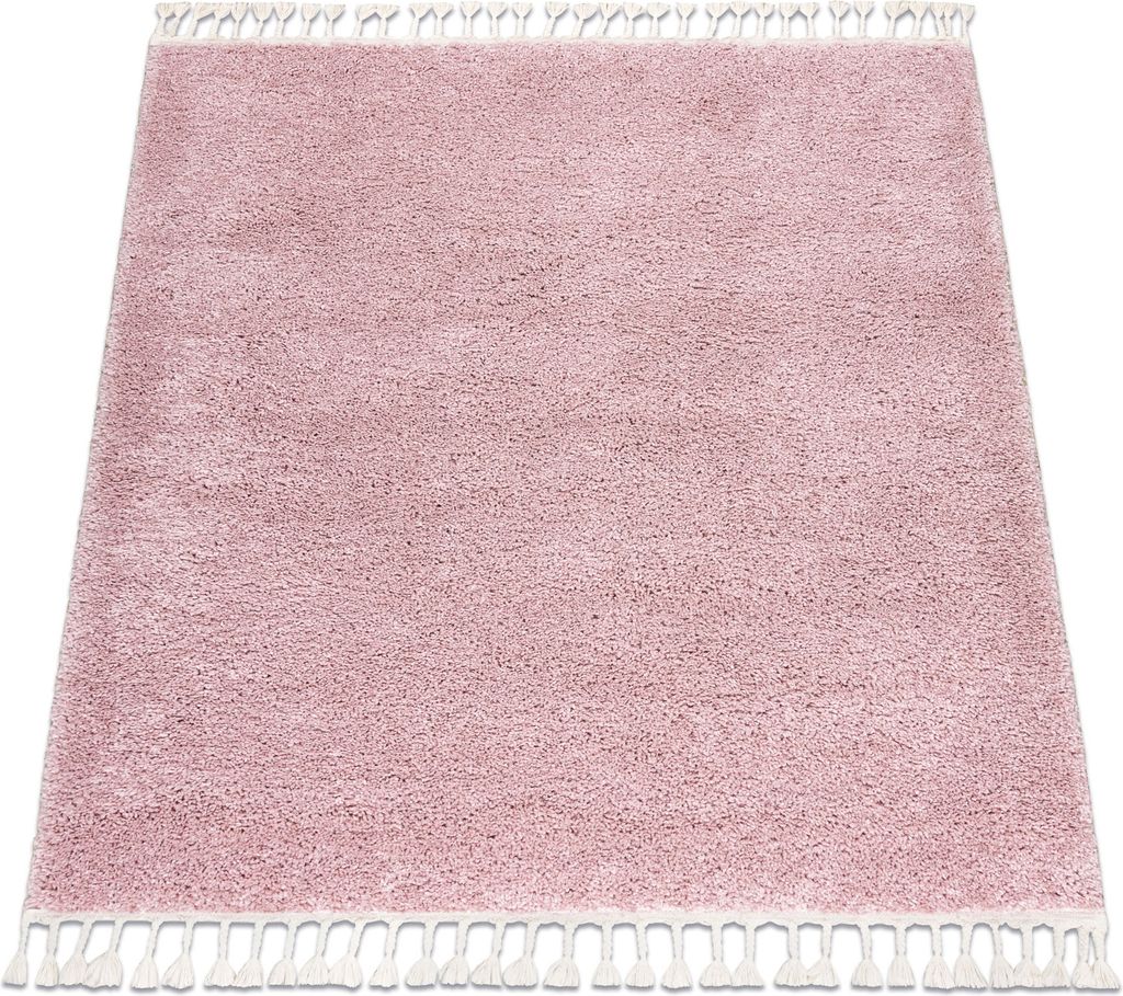 Teppich BERBER quadratisch 9000 rosa Franse berber marokkanisch shaggy Rosa 120x120 cm