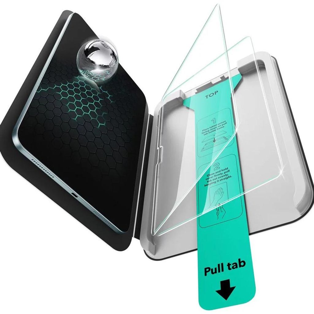 2x Gehärtetes Glas mit Positionierrahmen für iPad Pro 11" Produktbild 