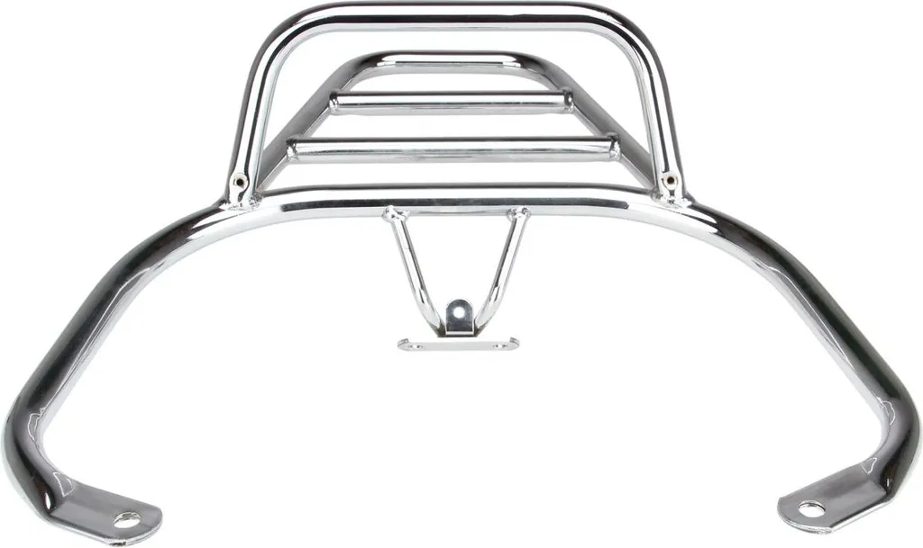 Solution de rangement pour Piaggio LX : Porte-bagages arrière chromé stable - 3