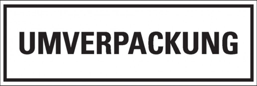 Dreifke Verpackungskennzeichen UMVERPACKUNG, ökologische Folie, 147x50mm, 50...