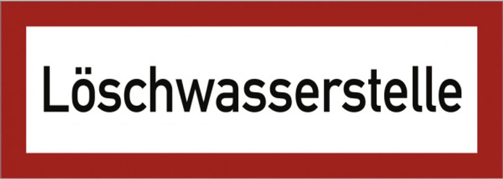 Dreifke Schild Löschwasserstelle, Alu, 297x105 mm