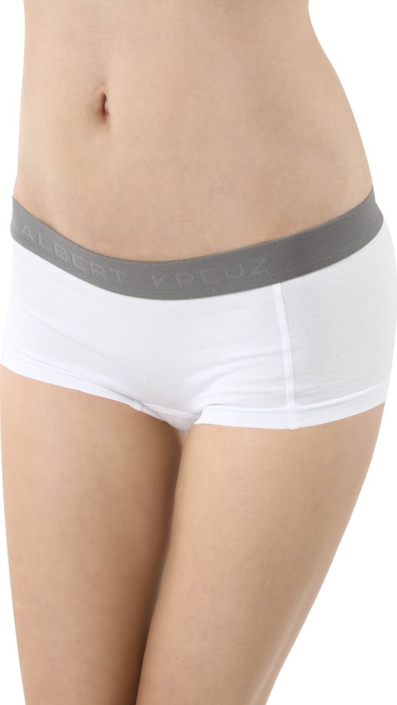 ALBERT KREUZ Damen Panty Boxershorts Stretch-Baumwolle weiß, 42-44 / XL