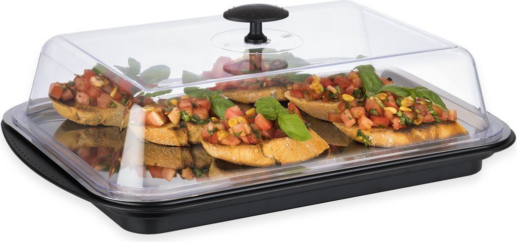 APS Thermo Tablett Set Schwarz 43 x 29 cm, H: 14 cm 9091 Immagine del prodotto 