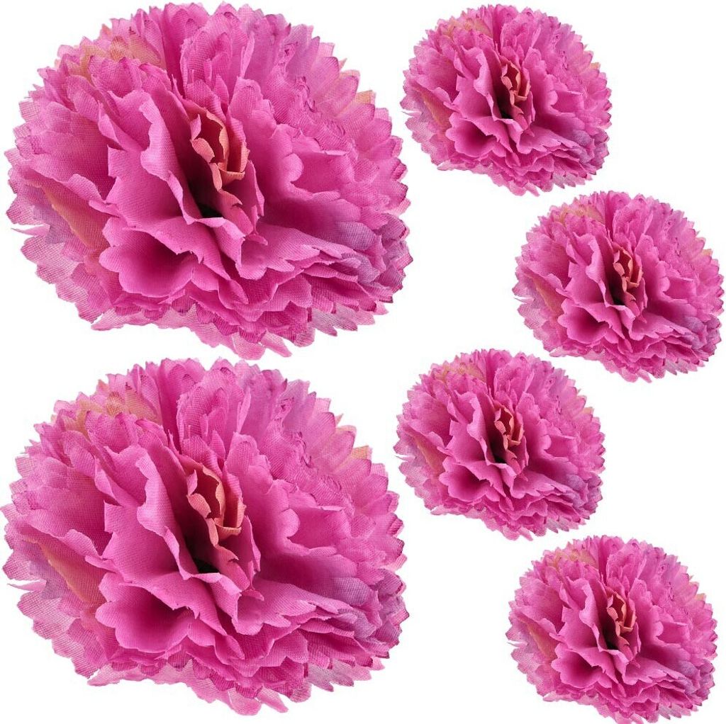 Dekolo Künstliche Blumen Dekorative Pflanzen Deko Blütenköpfe Nelken für die Hochzeit Amaranth