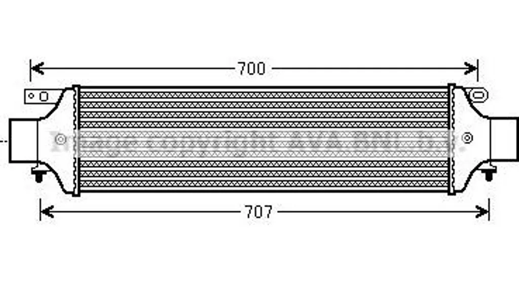AVA FTA4364 Intercooler Turbo OE 51808365 pour Fiat Bravo 1.6 1.9 D Multijet