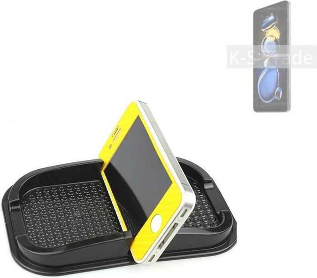 K-S-Trade Auto Anti Rutsch Matte Smartphone-Halter kompatibel mit Xiaomi Redmi Note 11T Pro Haft Pad Armaturenbrett Handy-Halterung Silikon