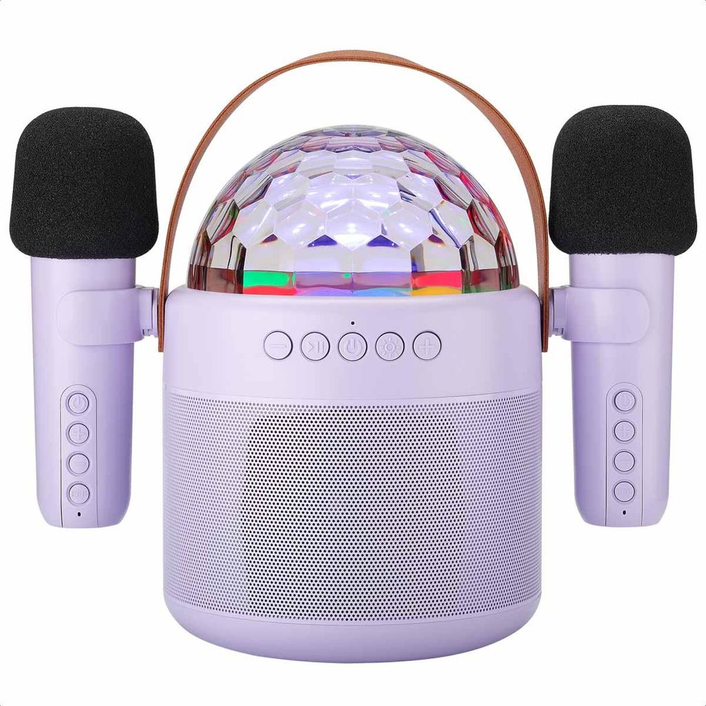 imoshion Sing & Shine Karaoke-Set - Lautsprecher und 2 Mikrofone - Lavender Lilac