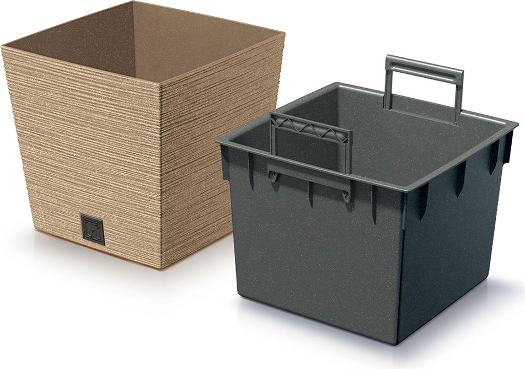 Kvetináč FURU SQUARE LOW ECO WOOD 29,5 cm naturo Obrázok produktu 
