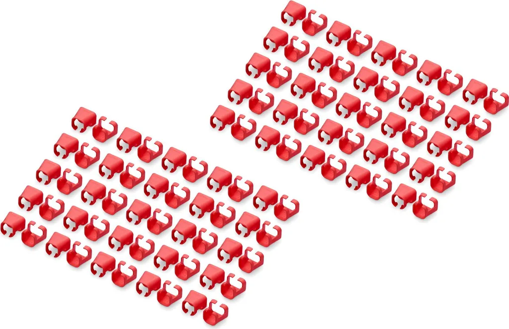 Clip DIGITUS A-CC-R Rosse per Cavi Rete RJ45 - 100 Pezzi - Offerta