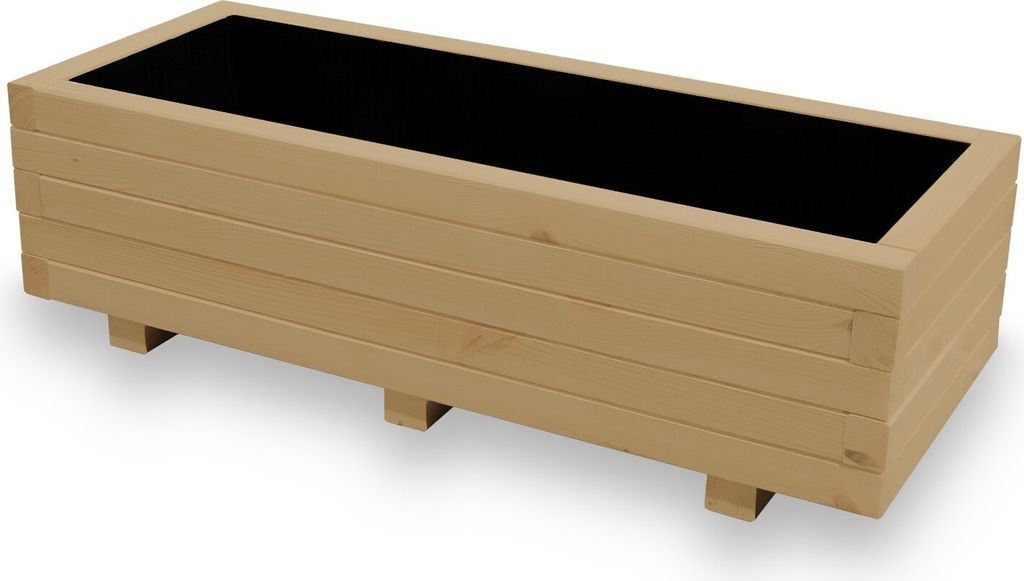 ALFALUX Blumenkasten Pflanzkasten Holz Pflanzkübel EICHE 100 x 40 x 30H cm