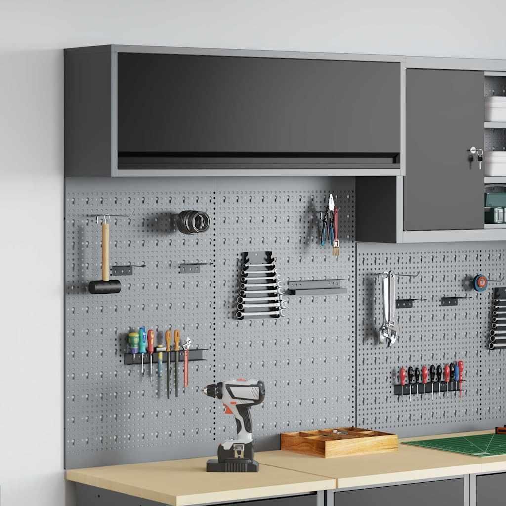 Möbel Werkzeugschrank und Pegboard Set mit Regal 3 pcs Schwarz - Sonstige Handwerkzeuge 3321410