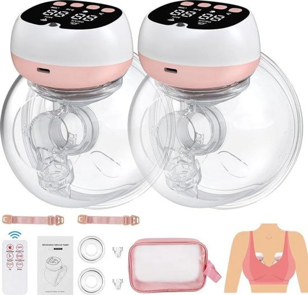 Tire-lait sans fil mains libres - Double extracteur de lait maternel Pro