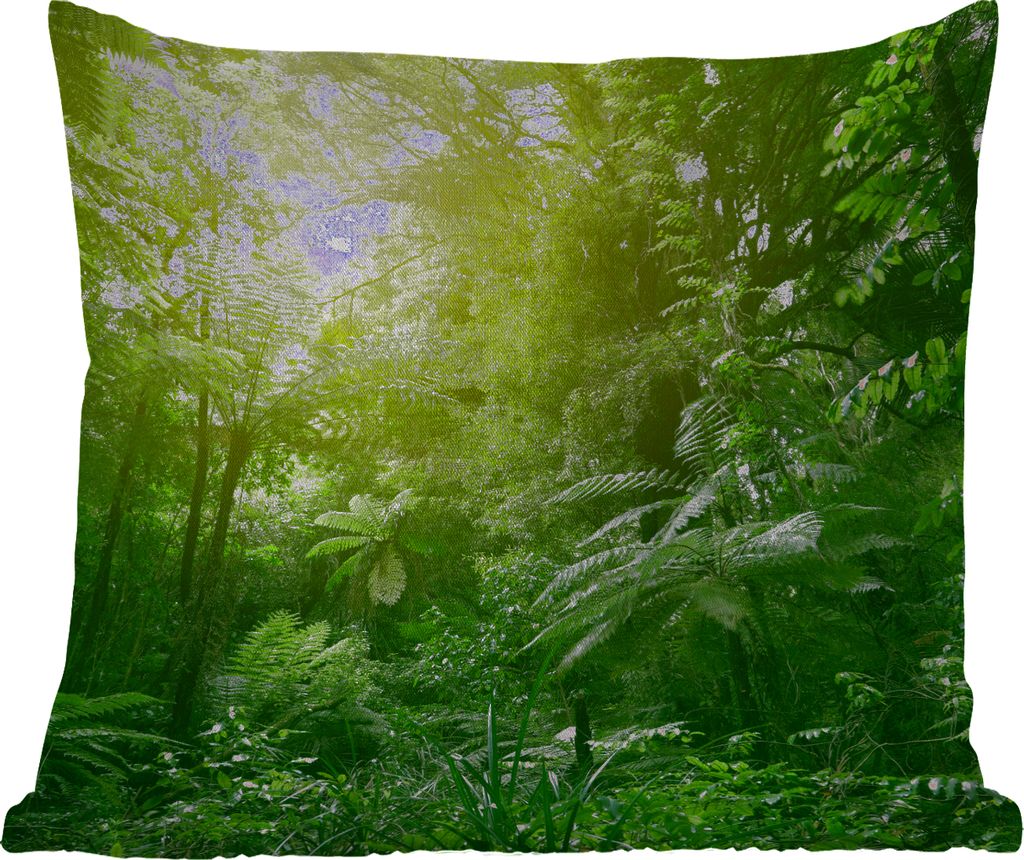 MuchoWow Outdoor Kissen - Dschungel - Pflanzen - Blätter - Jungen - Mädchen - Kinder - 60x60 cm - Wetterfest - Lounge Kissen - Dekoration - Sch...