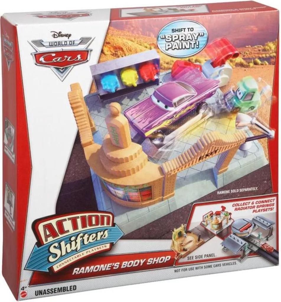 Mattel Cars Ramon's Paint Shop : Atelier de Peinture avec Rampe Amovible 1:55