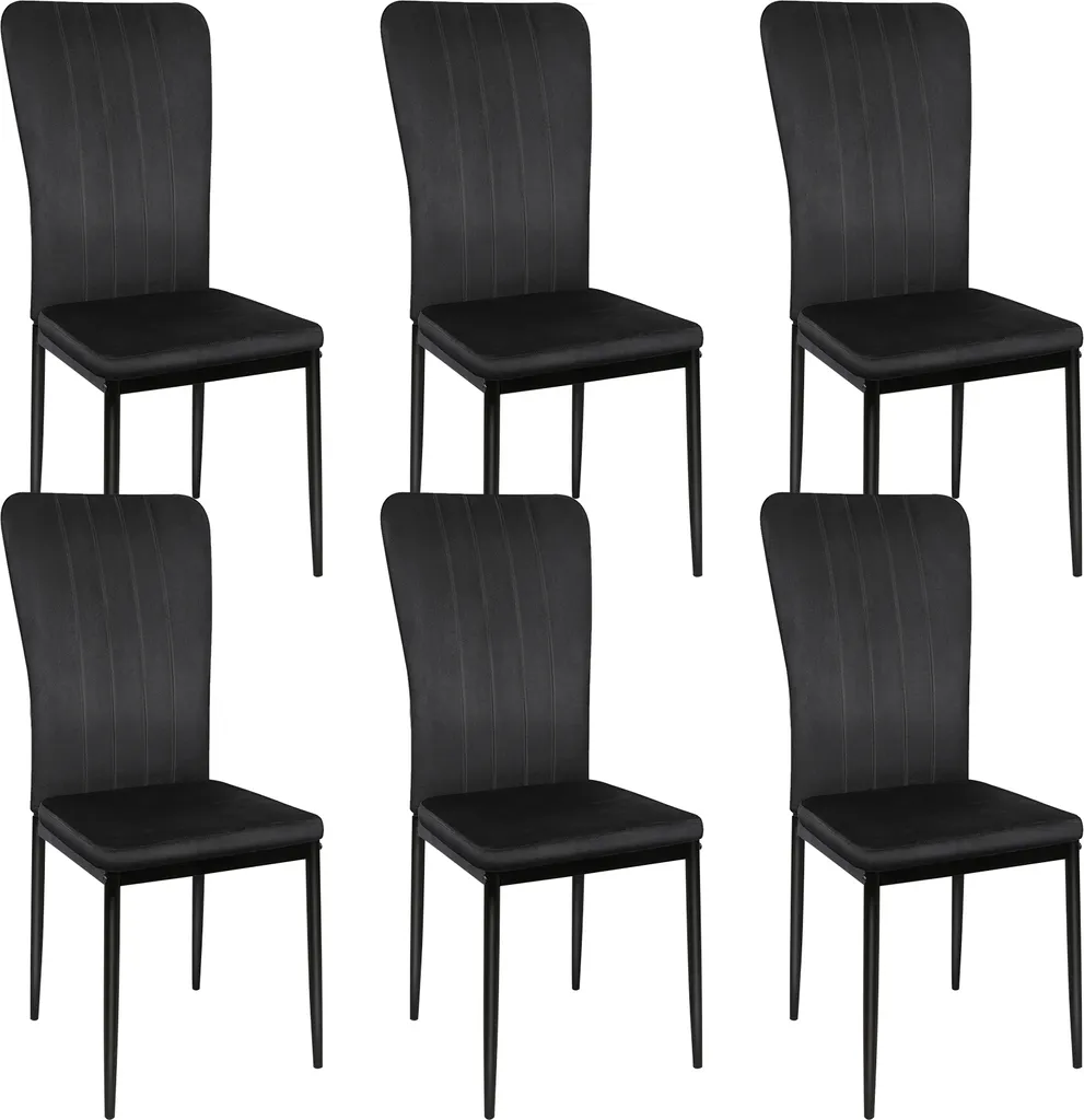 Chaises salle à manger velours lot de 6 - Cuisine & Salle à manger moderne