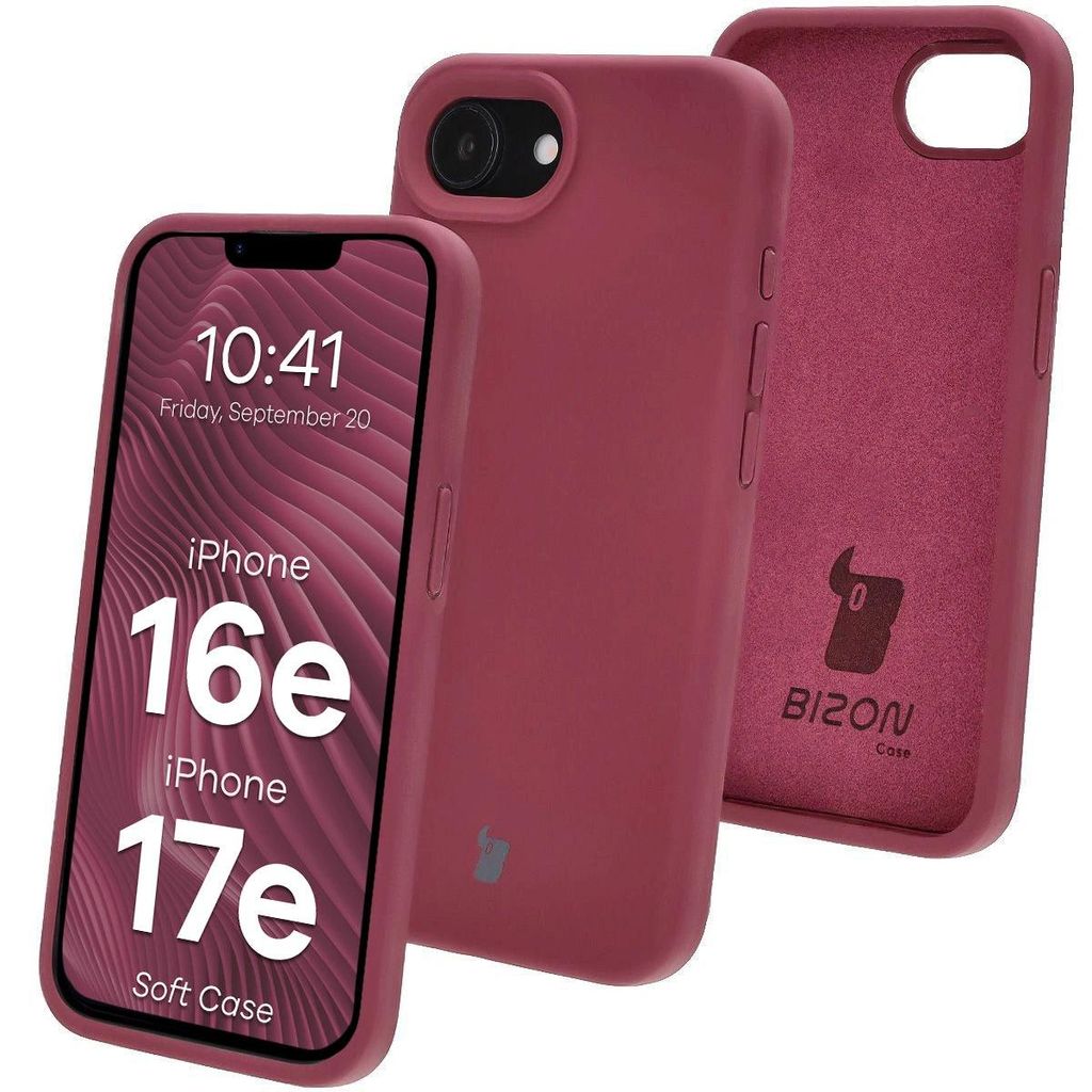 Bizon Soft Case Apple iPhone 16e dunkel lila